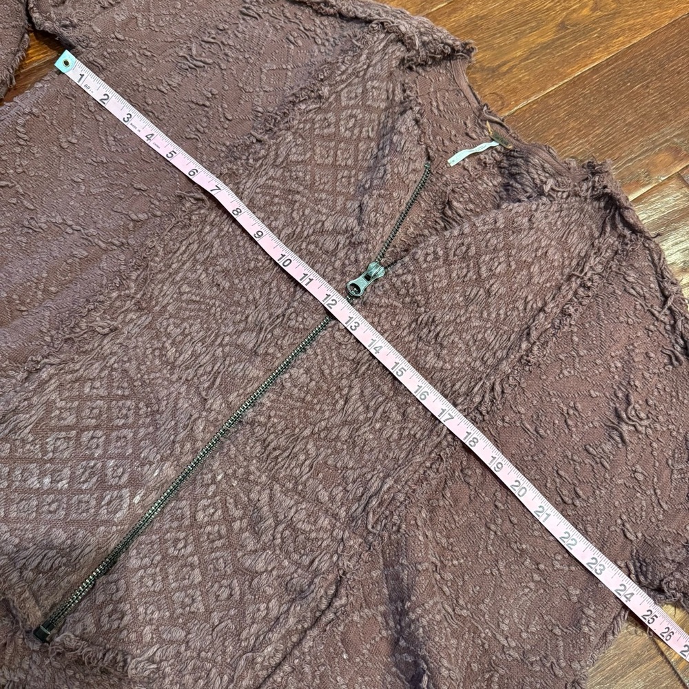 Free People Textured Knit Jacket in Plum - Picture 7 of 11